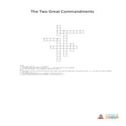 The Two Great Commandments - Cross Word